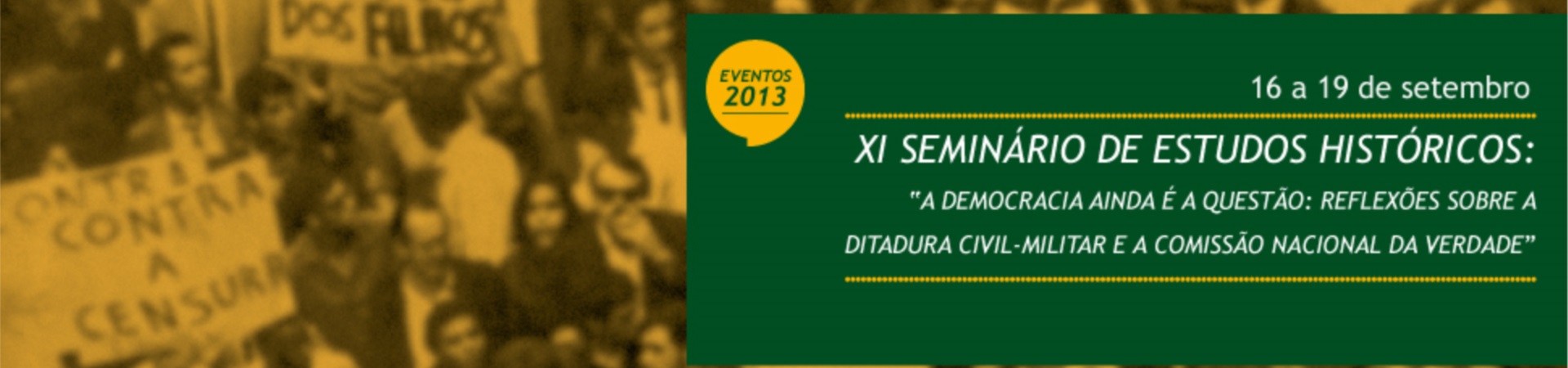 banner de divulgação do evento Seminário Estudos Históricos