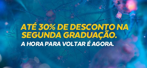 Banner central - até 30% de desconto na segunda graduação