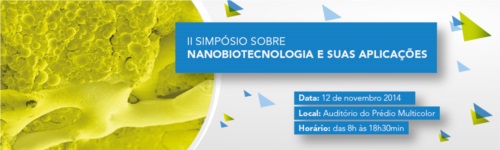 banner de divulgação do evento II Simpósio Sobre Nanobiotecnologia e Suas Aplicações