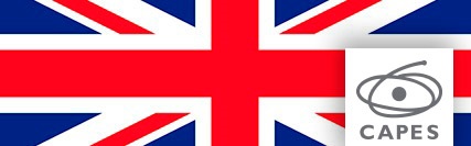 Banner central - Bandeira da Inglaterra e logo da Capes