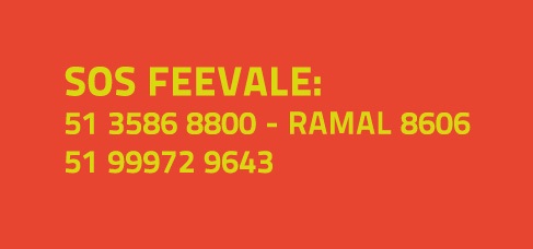 Banner central - SOS Feevale: 51 3586 8800 - ramal 8606 | 51 99972 9643