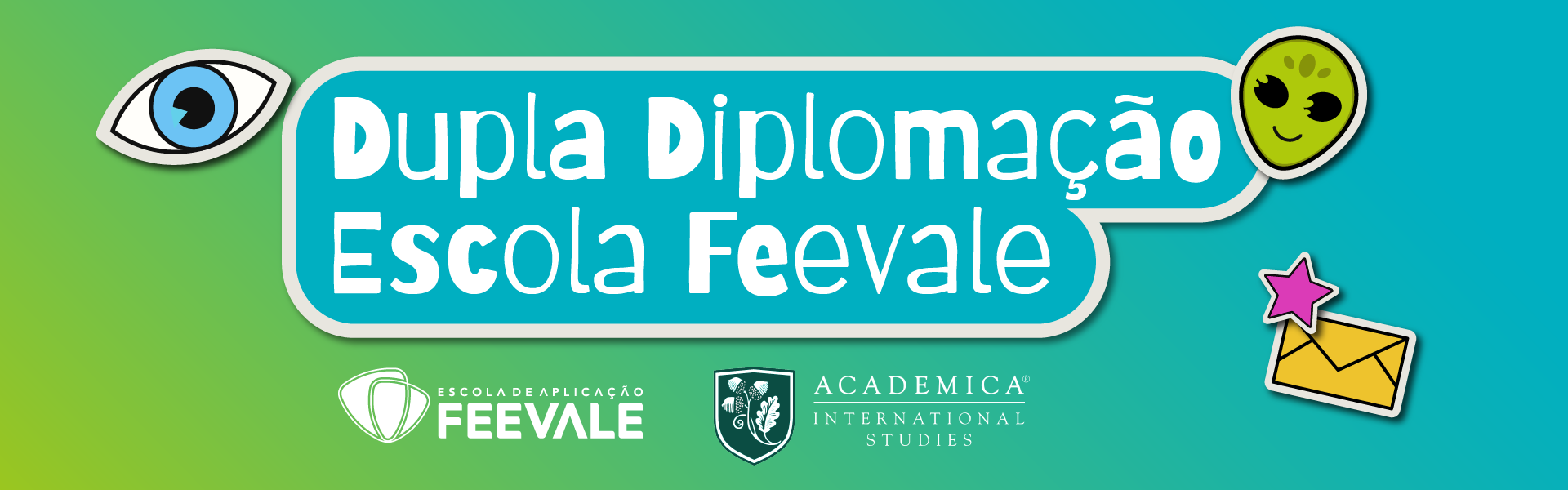 Banner Dupla Diplomação Escola Feevale